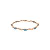 Image 1 : Genuine 2.16 ctw Blue Topaz & Diamond Bracelet 14KT Rose Gold - REF-76A7K
