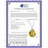 Image 2 : Genuine 8.5 ctw Citrine Necklace 14KT White Gold - REF-26N9R