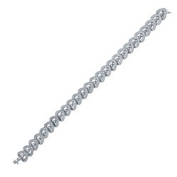 Natural 1.77 CTW Diamond & Bracelet 18K White Gold - REF-369K2R