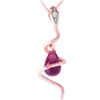 Image 1 : Genuine 2.28 ctw Amethyst & Diamond Necklace 14KT Rose Gold - REF-49H3X