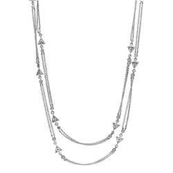 Natural 0.94 CTW Diamond Necklace 14K White Gold - REF-134W3H