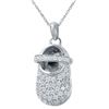 Image 1 : Natural 1 CTW Diamond Necklace 14K White Gold - REF-142T2X