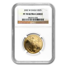 2002-W 1/2 oz Proof Gold American Eagle PF-70 NGC