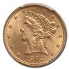 Image 2 : 1902 $5 Liberty Gold Half Eagle MS-64 PCGS