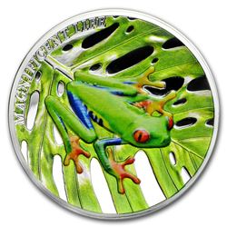 2018 Cook Islands 1 oz Silver Magnificent Life (Tree Frog)