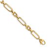 Image 1 : 14k Yellow Gold Polished Fancy Link Bracelet - 7.5 in.