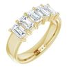 Image 1 : Natural 1.52 CTW Emerald Cut 5-Stone Diamond Ring 14KT Yellow Gold