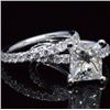 Image 3 : Natural 2.02 CTW Princess Cut Diamond Engagement Set 14KT White Gold