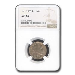 1913 Buffalo Nickel Type-I MS-67 NGC