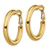 Image 2 : 14k Polished Round Hoop Earrings - 4x20 mm
