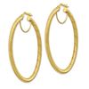 Image 2 : 10k Yellow Gold Twisted Round Omega Back Hoop Earrings - 3x40 mm