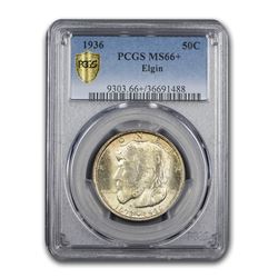 1936 Elgin, Illinois Centennial Half Dollar Commem MS-66+ PCGS