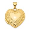 Image 1 : 14k Yellow Gold 19 mm Heart Locket Pendant
