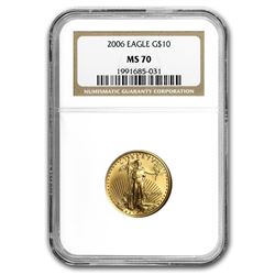 2006 1/4 oz Gold American Eagle MS-70 NGC