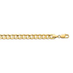 14k Yellow Gold 8.5 mm Open Concave Curb Chain - 20 in.