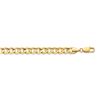 Image 2 : 14k Yellow Gold 8.5 mm Open Concave Curb Chain - 20 in.