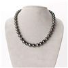 Image 1 : Subtle Cherry and Green Baroque Tahitian Pearl Necklace, 18", 8.1-10.5mm, AA+/AAA Quality