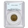 Image 1 : 1867 Indian Head Cent XF-45 PCGS (Brown)