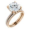 Image 1 : Natural 6.02 CTW Hidden Halo Round Cut Diamond Ring 14KT Rose Gold