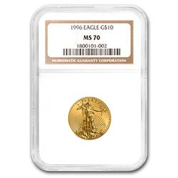 1996 1/4 oz Gold American Eagle MS-70 NGC