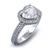 Image 1 : Natural 2.62 CTW Halo Heart Shape Diamond Engagement Ring 14KT White Gold