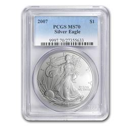2007 Silver American Eagle MS-70 PCGS (Registry Set)