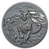 Image 1 : 2017 Mongolia 1 oz Silver High Relief Animals (Snow Leopard)