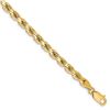 Image 2 : 14k Yellow Gold 4.25 mm Diamond Cut Rope Chain - 9 in.