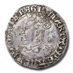1553-1554 Great Britain Silver Groat Mary AU-50 NGC