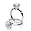 Image 1 : Natural 3.12 CTW Round Cut Diamond Crown Solitaire Ring 14KT White Gold