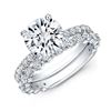 Image 1 : Natural 4.22 CTW Round Cut Diamond Ring 14KT White Gold