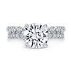 Image 3 : Natural 4.22 CTW Round Cut Diamond Ring 14KT White Gold