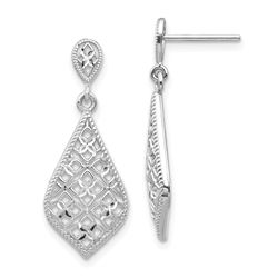 14k White Gold Dangle Earrings