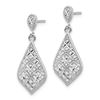 Image 2 : 14k White Gold Dangle Earrings