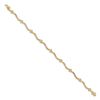 Image 2 : 14k Yellow Gold .252ct Diamond Curved Bracelet - 7 in.