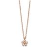 Image 1 : 14K Rose Gold CZ Flower w/ 1in ext. Necklace - 16 in.