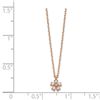 Image 2 : 14K Rose Gold CZ Flower w/ 1in ext. Necklace - 16 in.