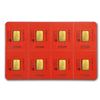 Image 2 : 8x 1 gram Gold Bar PAMP Suisse Lunar Rat Multigram+8 (In Assay)