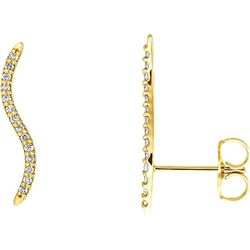 Natural 0.17 CTW Sway With Me Diamond Earrings 14KT Yellow Gold
