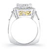 Image 1 : Natural 1.94 CTW Princess Cut Diamond Engagement Ring 14KT Two Tone