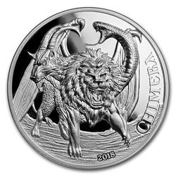 2018 Tanzania 2 oz Silver Mythological Animals (Chimera)