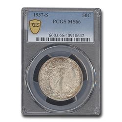 1937-S Walking Liberty Half Dollar MS-66 PCGS