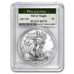 2017 (P) Silver American Eagle MS-70 PCGS (Philadelphia Mint)