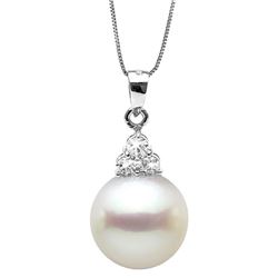 White South Sea Pearl and Diamond Charm Pendant