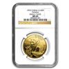 Image 1 : 1993 China 1 oz Gold Panda Small Date MS-69 NGC