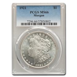 1921 Morgan Dollar MS-66 PCGS