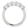 Image 3 : Natural 1.02 CTW Princess Cut 5-Stone Diamond Ring 18KT White Gold