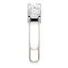 Image 4 : Natural 1.02 CTW Princess Cut 5-Stone Diamond Ring 18KT White Gold
