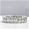 Image 4 : Natural 2.02 CTW Emerald Cut Diamond Eternity Ring 14KT White Gold