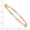 Image 2 : 14K Rose Gold 3 mm Hinged Twist Bracelet